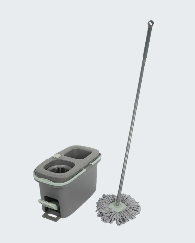 Conas a Oibríonn Socrú Buicéad Flat Mop?